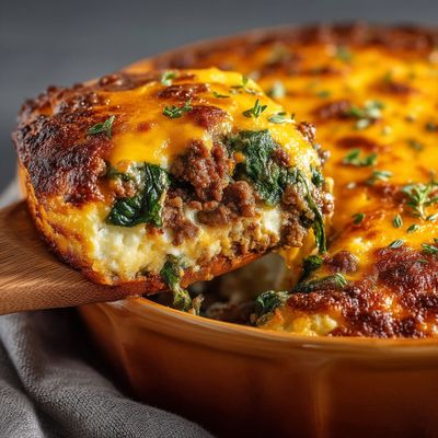 Gratin de Chou-Fleur au Bœuf et Épinards 