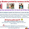 Couture pour petits et grands pendant les vacances de Pâques