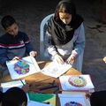 Lundi après-midi calme après les joies de la sortie à El Jadida : temps mandala et temps activités sportives à Ourika Tadamoune