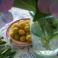 Première tarte avec les mirabelles du jardin !