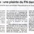 Intégralité de la plainte déposée par l'avocat Patrice Charles contre les candidats LR- DVD  3eme circo en Vendée