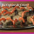 Mousse Concombre, Crevettes et Coriandre ∞