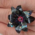 VENDUE - Origami - Bague fleur noire