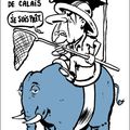 Besson ferme la "jungle" de calais - par Riss - Charlie Hebdo 901 - 23 sept. 2009