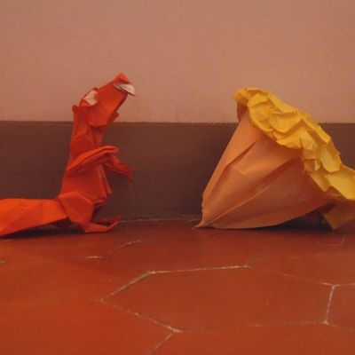 Origami: Scrat et sa noisette de l'age de glace