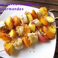 le dessert au barbecue: les brochettes de fruits!