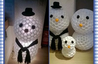 Voilà nos petits bonhomme de neige prêt pour