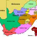 Voici l’Afrique du sud, avec sa géographie