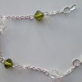 bracelet olivine swarovski