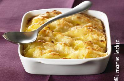 Gratin de pomme de terre, céleri et lait de coco