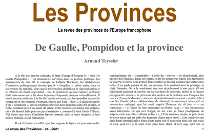 Idée régionale: on en revient presque à regretter l'époque de POMPIDOU...