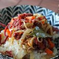 Donburi au corned beef 