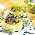 Apériquiches à la crème de sardines et spiruline 