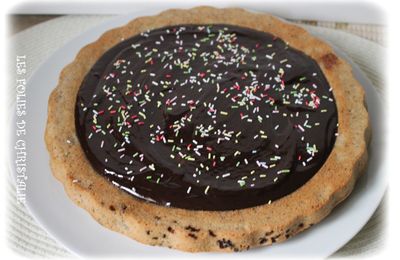Grand financier à la ganache au chocolat