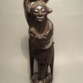 Ancien Statue Bois Chinois Immortel Taoïsme Antique Chinese Wood Carving