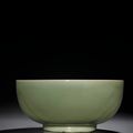A rare large Longquan celadon bowl, Yongle period (1403-1425)