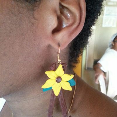 Paire pendant vanille