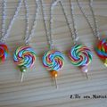 Colliers Lollipops multicolores