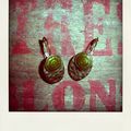 Boucles d'oreilles cuivre et vert