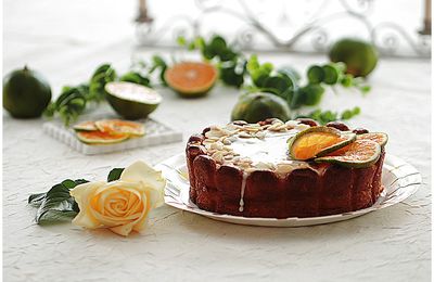 Gâteau à la mandarine verte bio 100%, amandes et glaçage, sans gluten....défi culinaire