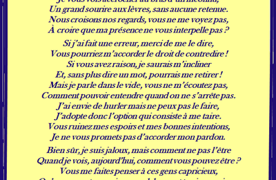 Rime avec jalousie