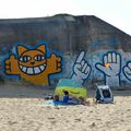 Street art sur la plage de la Conche des Baleines (île de Ré)