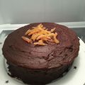 Gâteau au chocolat et à l'orange confite