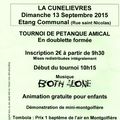 La Cunelièvres, fête du village le 13 septembre 2015.