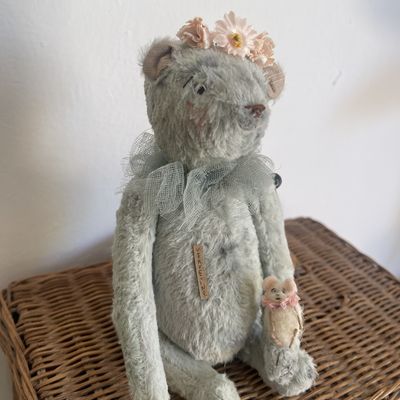 Verveine...et son bébé crapouille..(18cm)