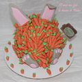 Gateau de paques - Lapin caché sous un tas de carottes... 