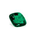 A rare 11.25 carats unmounted square cushion mixed-cut Colombian, Muzo emerald