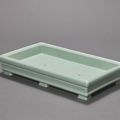 A fine and exceptionally rare celadon-glazed rectangular jardinière, Yongzheng six-character seal mark and of the period (1723-1