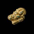 A Sarmatian gold lion griffin head appliqué, Northern Black Sea or Central Asian Steppes, circa 2nd century B.C.-1st century A.D