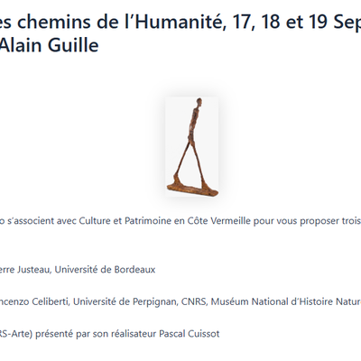3 soirées sur les chemins de l’Humanité, 17, 18 et 19 Septembre, 18h amphithéâtre Alain Guille