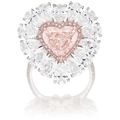 A 2.53 carats Very Light Pink Diamond and Diamond Ring