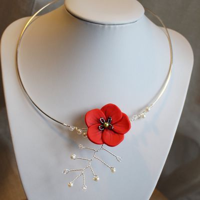 Stage d'une journée , collier wire et fleur