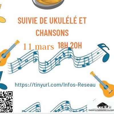 découverte ukulélé et chansons à la MSF de St Egrève 
