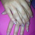 Deuxième cours: french en gel (argenté) sur ongle naturel