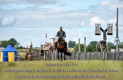 Poitiers 15 octobre 1434 Contrat passé entre le chapitre de St-Hilaire et Gilles de Retz, maréchal de France, en faveur de deux chanoines de l'église collégiale de Machecoul.