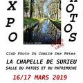 L'EXPOSITION PHOTOS DE LA CHAPELLE DE SURIEU, C'EST CE WEEK-END, 16 & 17 MARS 2019 !