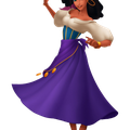 Esmeralda (tenue violette)