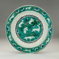 Iznik dish decorated with animals, Turkey, circa 1585