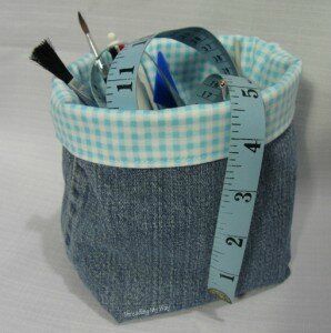 Recyclage de jeans : un panier carré et son tuto