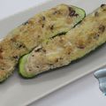 Pirogues de courgettes à la brandade