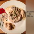 Riz au poulet et crème aux champignons 