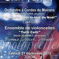  concert de Noel à Moirans: orchestre à cordes et ensemble de violoncelles