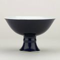 Blue glazed stem cup, Yongzheng mark and period (1723-1735)