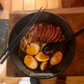 Ramen de bœuf, pakchoy et tamago