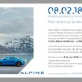 ALPINE iS BACK ! ..... INVITATION POUR LA SORTIE DE L'ALPINE