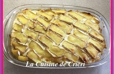 Gratin de camembert aux 2 pommes